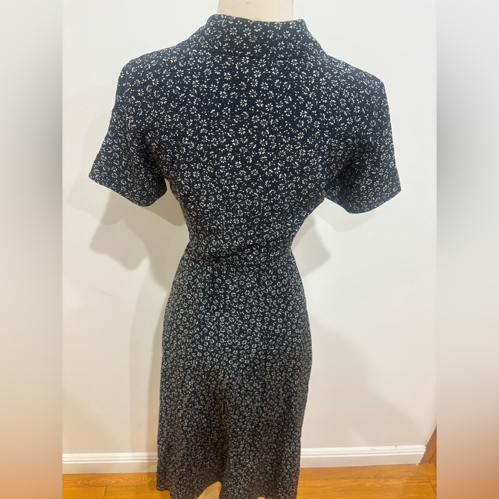 Club Monaco Open Neck Silk Shirt Dress, Size: XS - Picture 12 of 12